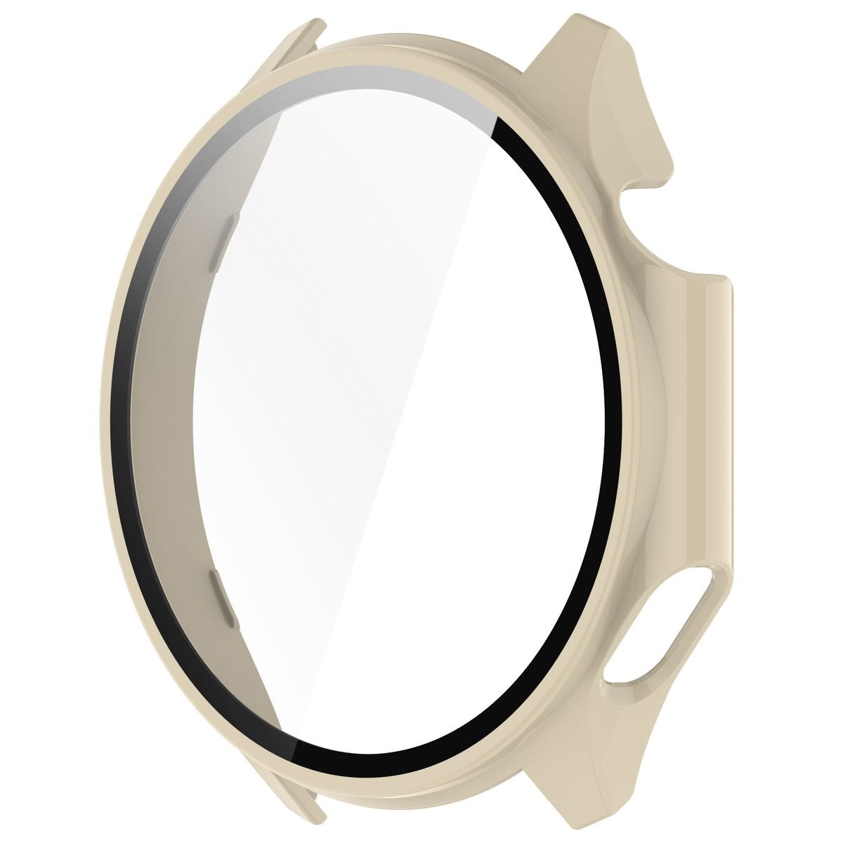 Schutzhülle mit Glas für OnePlus Watch 3 / Oppo Watch X2, Bizon Case Watch Adamo, Beige