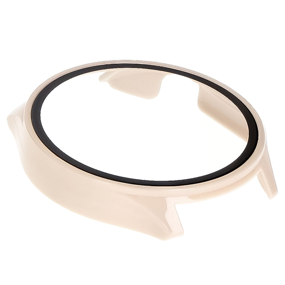 Schutzhülle mit Glas für OnePlus Watch 3 / Oppo Watch X2, Bizon Case Watch Adamo, Beige
