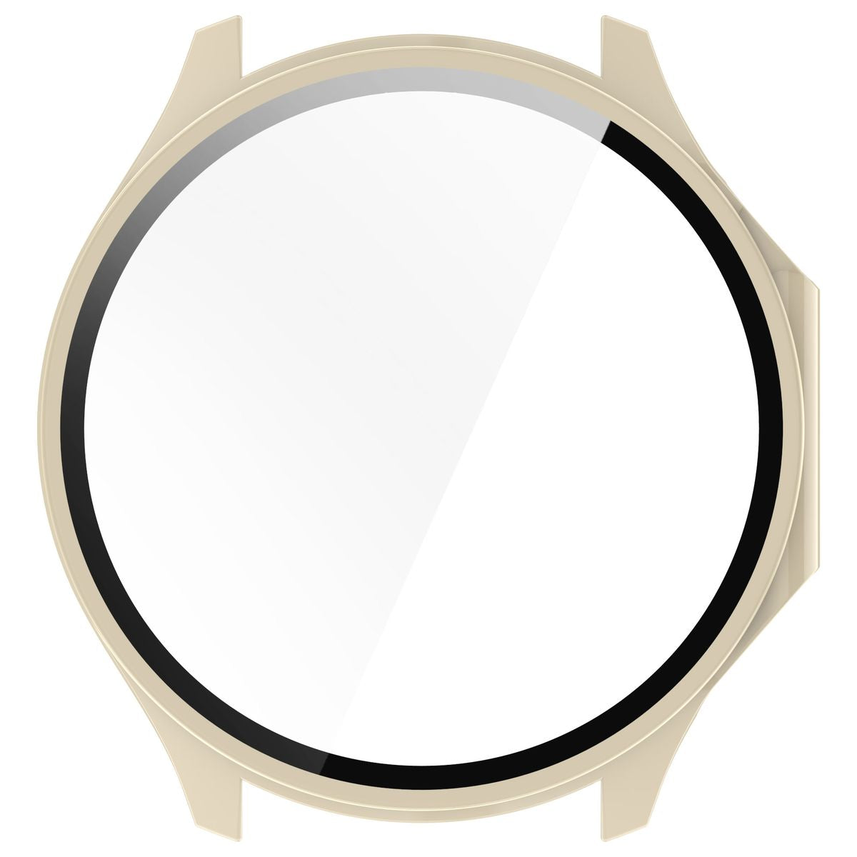 Schutzhülle mit Glas für OnePlus Watch 3 / Oppo Watch X2, Bizon Case Watch Adamo, Beige