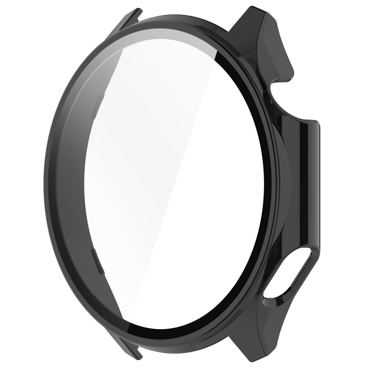 Schutzhülle mit Glas für OnePlus Watch 3 / Oppo Watch X2, Bizon Case Watch Adamo, Schwarz