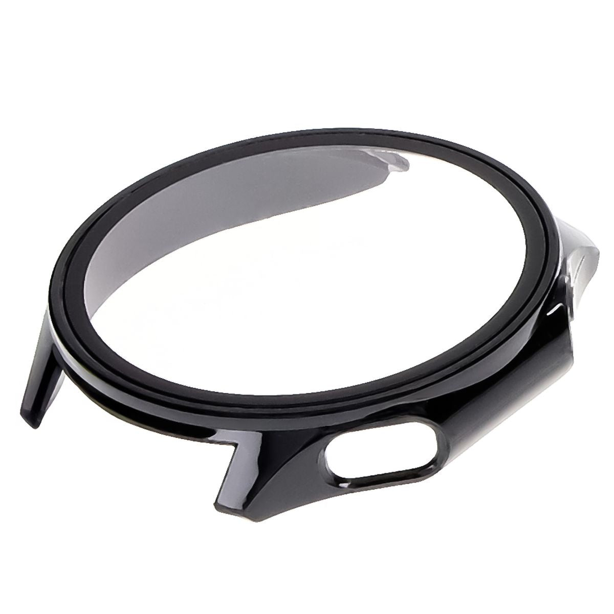 Schutzhülle mit Glas für OnePlus Watch 3 / Oppo Watch X2, Bizon Case Watch Adamo, Schwarz