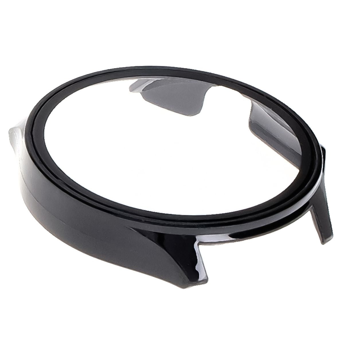 Schutzhülle mit Glas für OnePlus Watch 3 / Oppo Watch X2, Bizon Case Watch Adamo, Schwarz