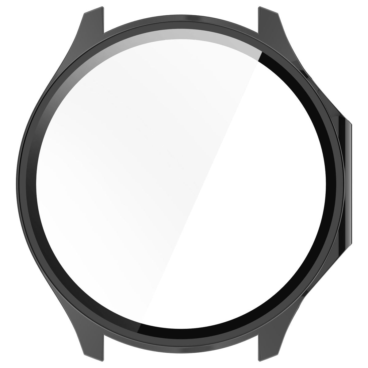 Schutzhülle mit Glas für OnePlus Watch 3 / Oppo Watch X2, Bizon Case Watch Adamo, Schwarz