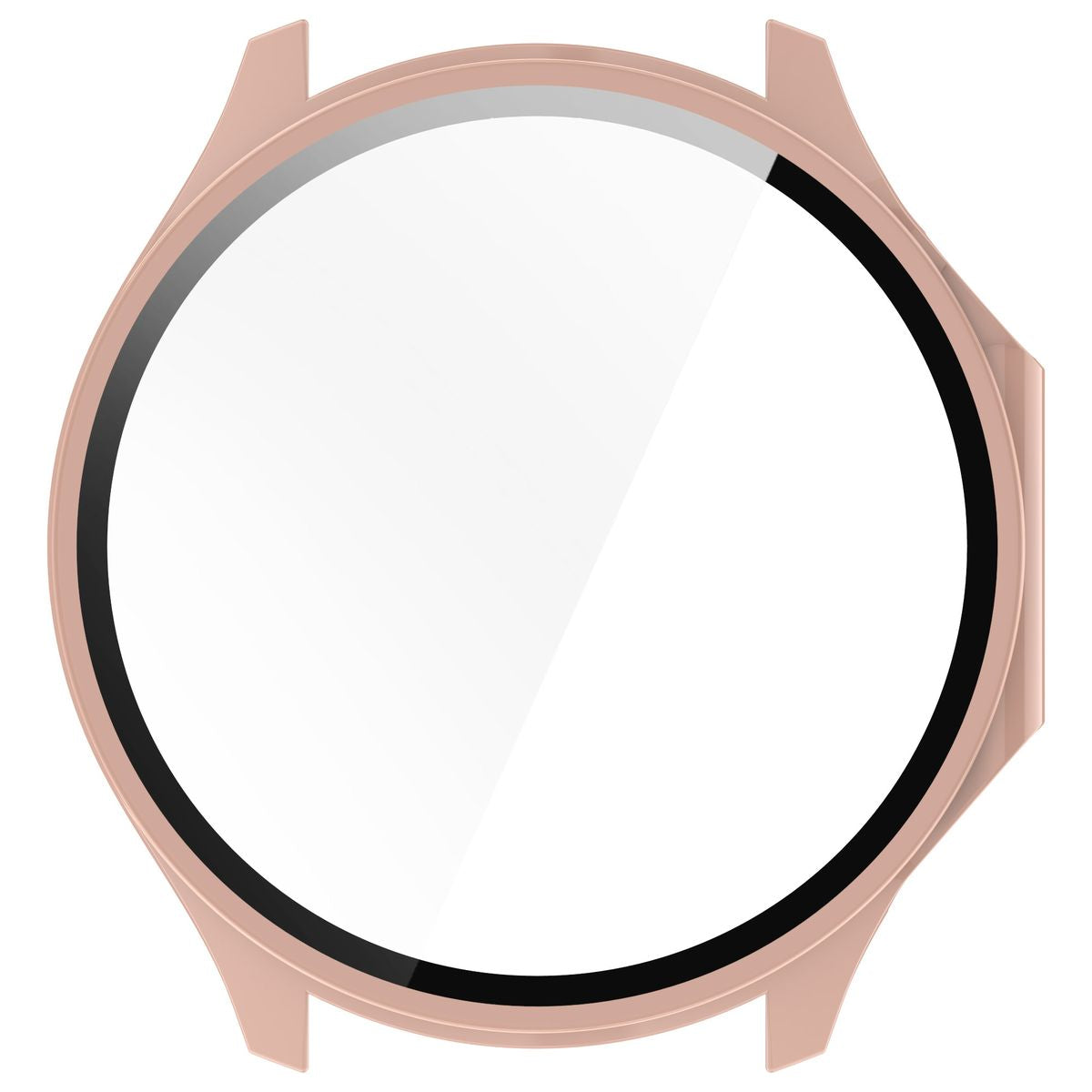 Schutzhülle mit Glas für OnePlus Watch 3 / Oppo Watch X2, Bizon Case Watch Adamo, Rosa