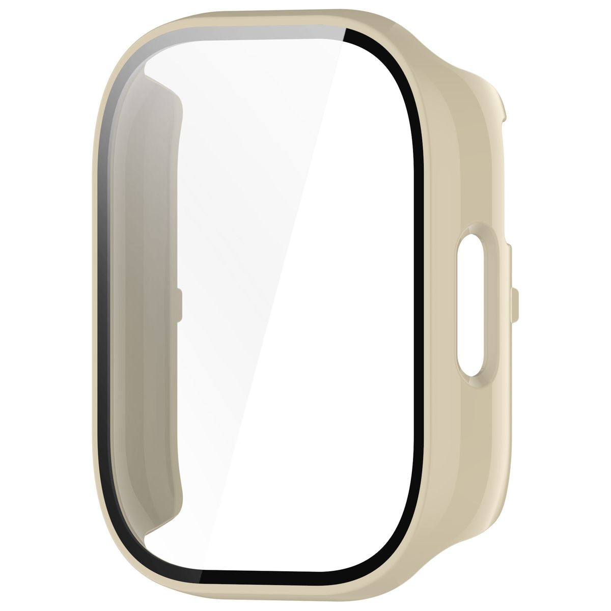 Schutzhülle mit Glas für Xiaomi Redmi Watch 5 Active, Bizon Case+Glass Watch, Beige