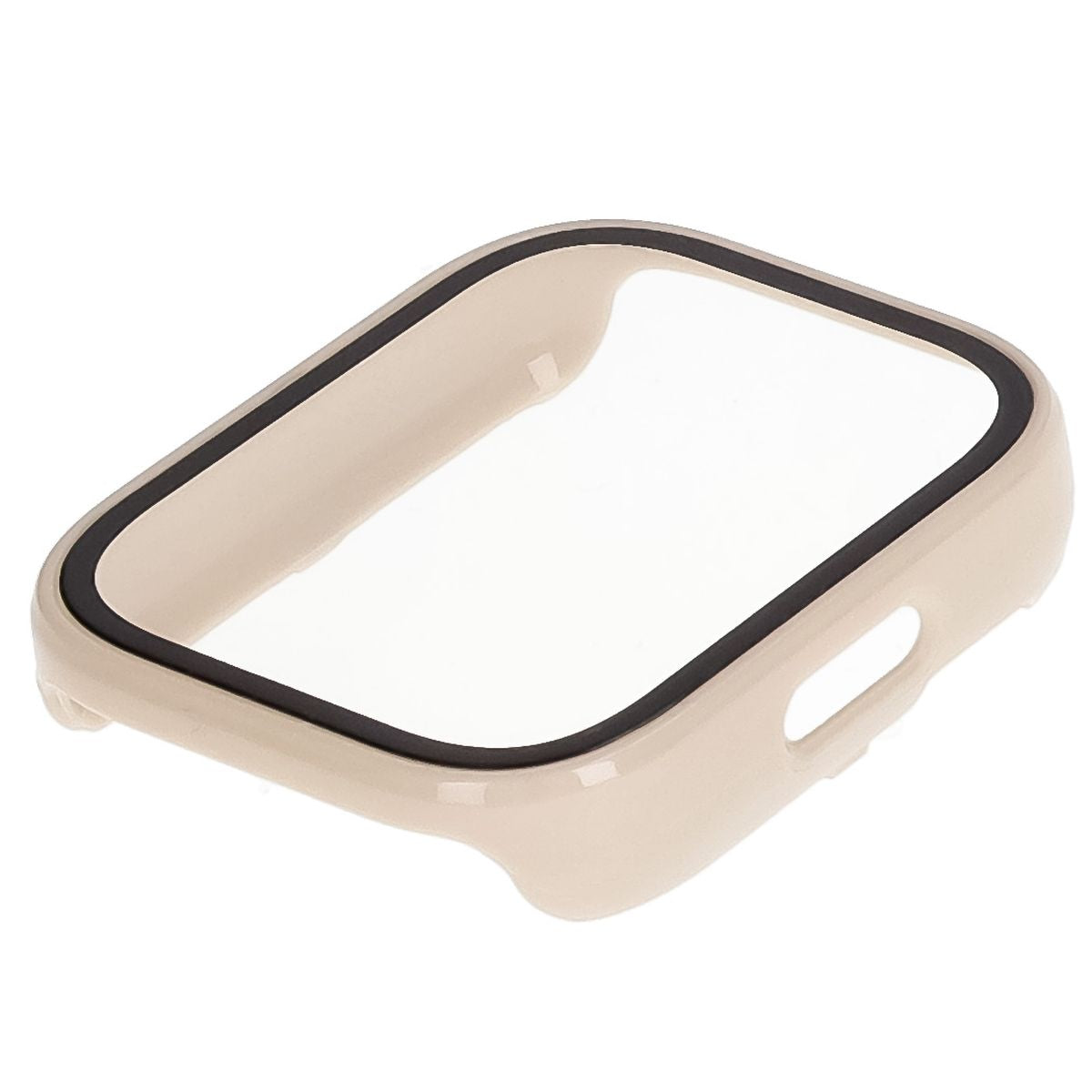 Schutzhülle mit Glas für Xiaomi Redmi Watch 5 Active, Bizon Case+Glass Watch, Beige