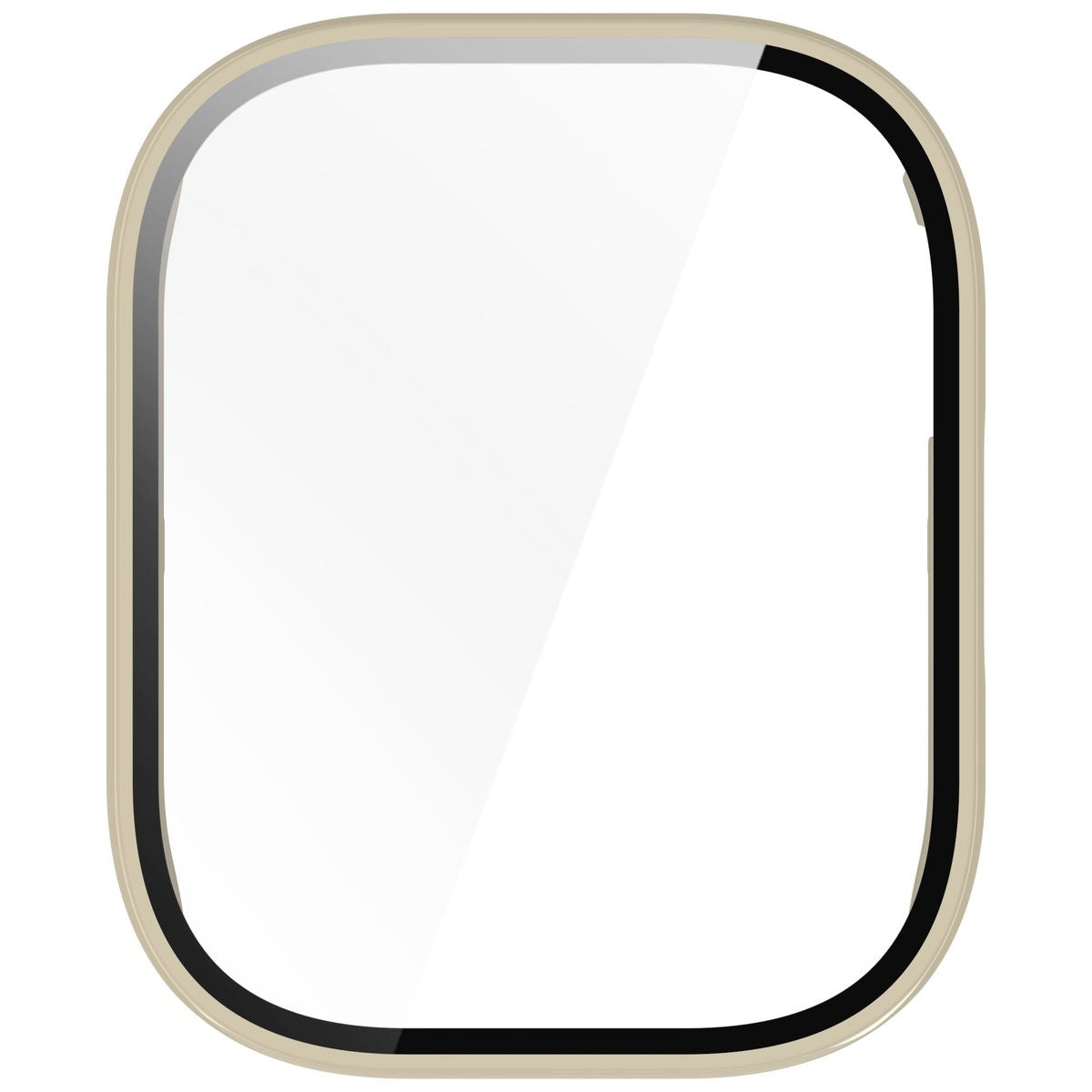 Schutzhülle mit Glas für Xiaomi Redmi Watch 5 Active, Bizon Case+Glass Watch, Beige