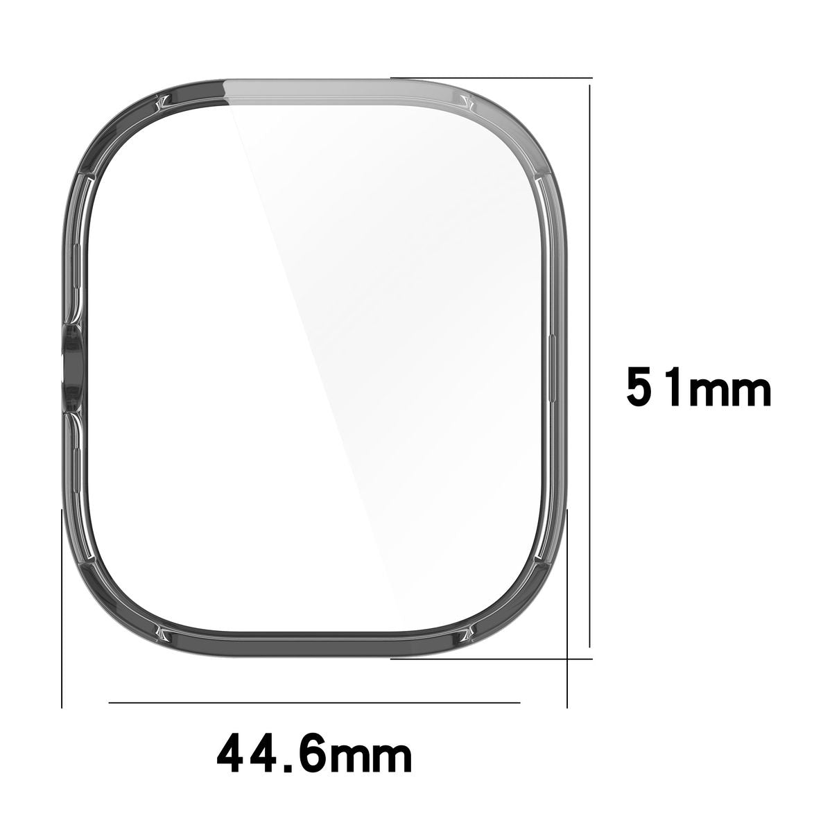 Schutzhülle mit Glas für Xiaomi Redmi Watch 5, Bizon Case+Glass Watch, Transparent