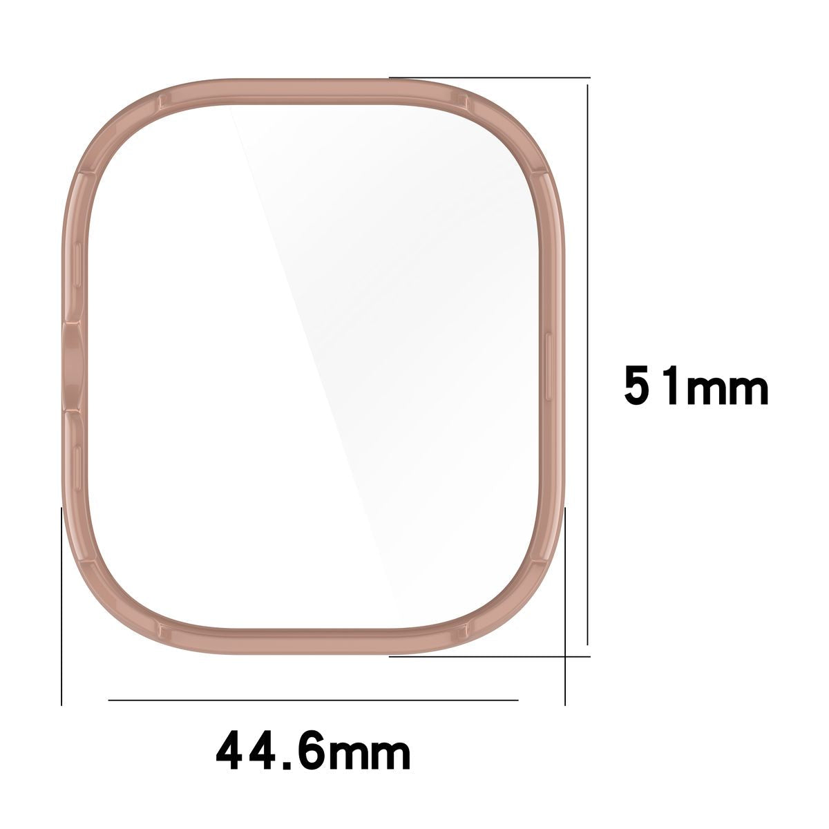 Schutzhülle mit Glas für Xiaomi Redmi Watch 5, Bizon Case+Glass Watch, Rosa