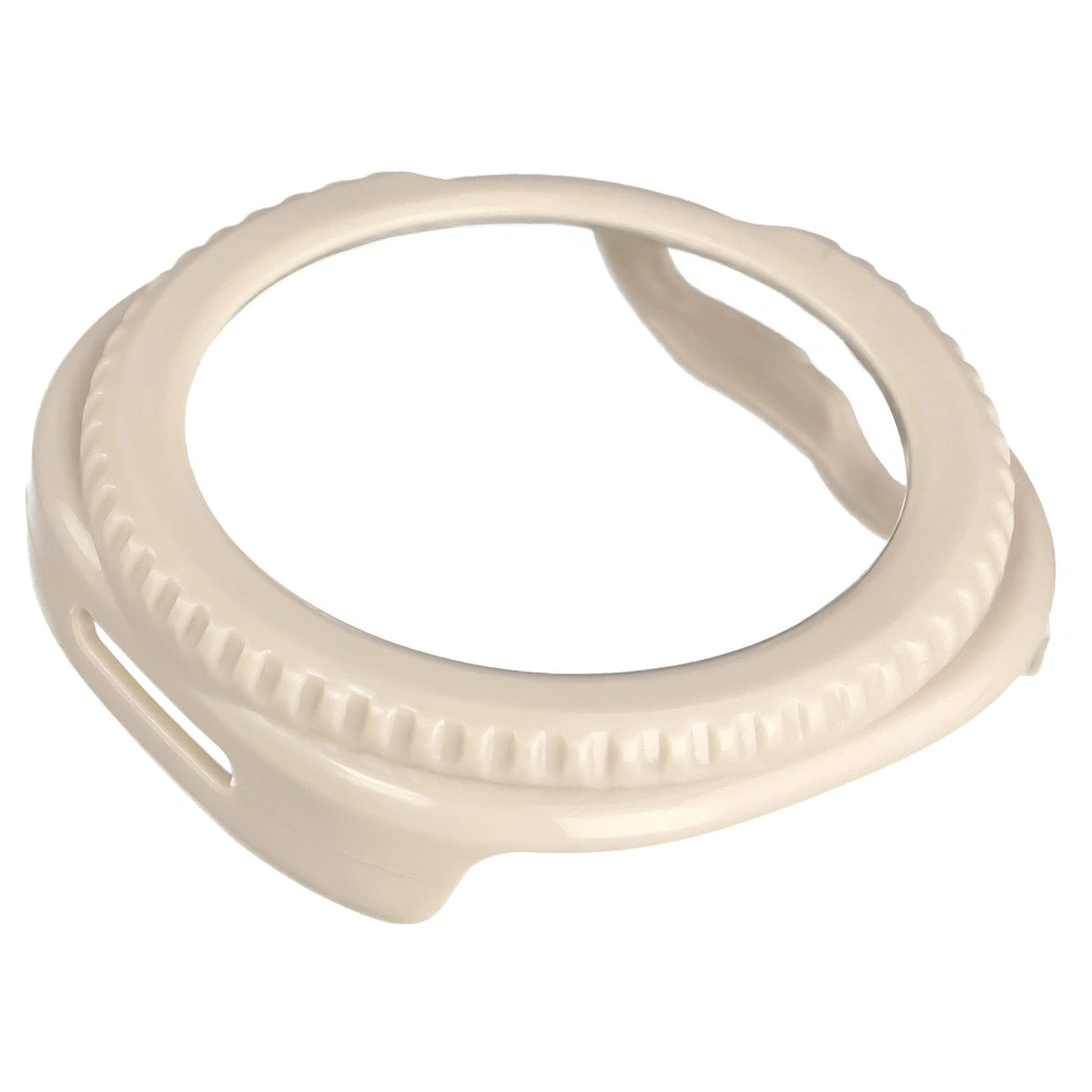 Schutzhülle mit Glas für Samsung Galaxy Watch 8 Classic 46 mm, Bizon Case+Glass Watch, Beige