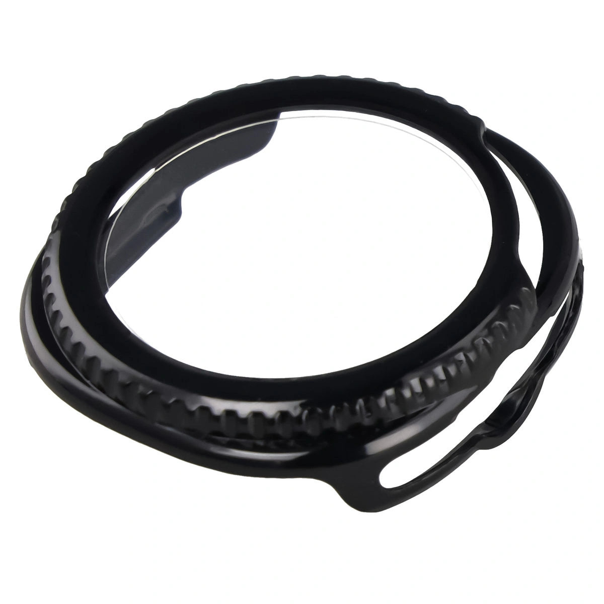 Schutzhülle mit Glas für Samsung Galaxy Watch 8 Classic 46 mm, Bizon Case+Glass Watch, Schwarz