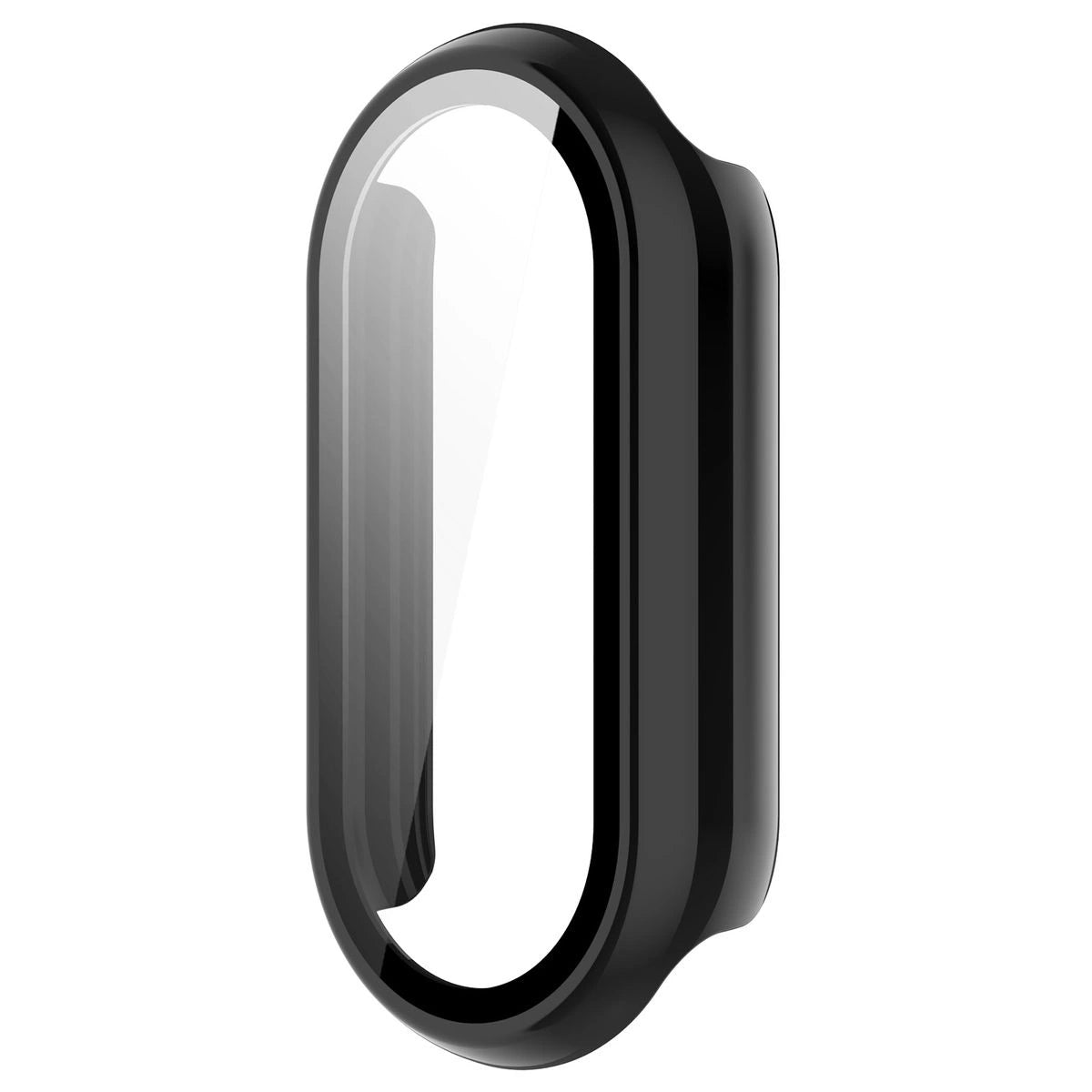Schutzhülle mit Glas für Xiaomi Smart Band 10, Bizon Case Watch Adamo, Schwarz