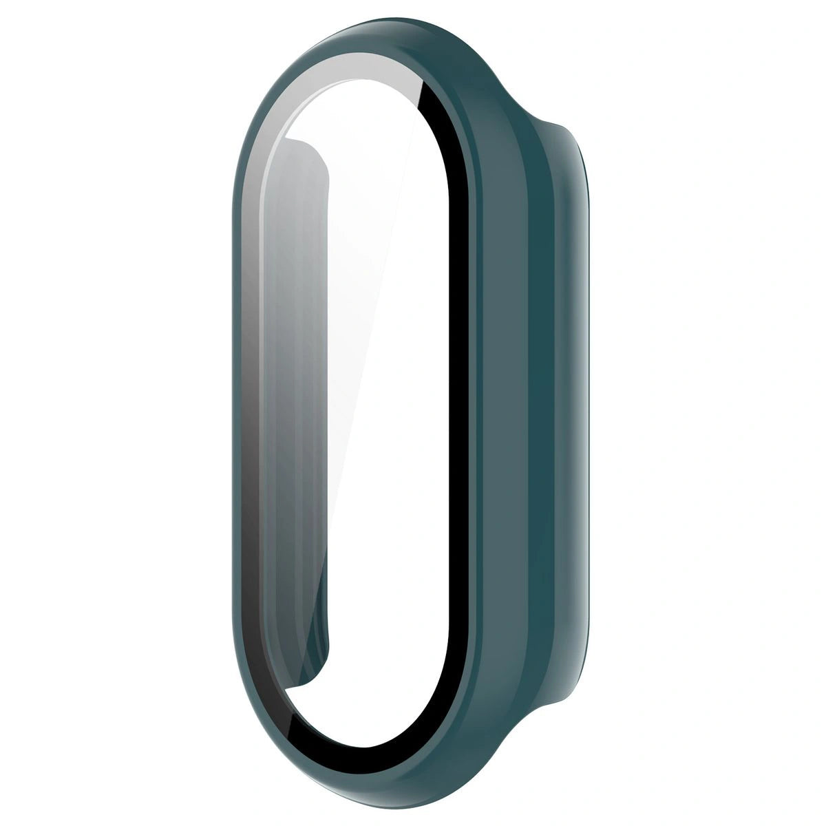 Schutzhülle mit Glas für Xiaomi Smart Band 10, Bizon Case Watch Adamo, Dunkelgrün