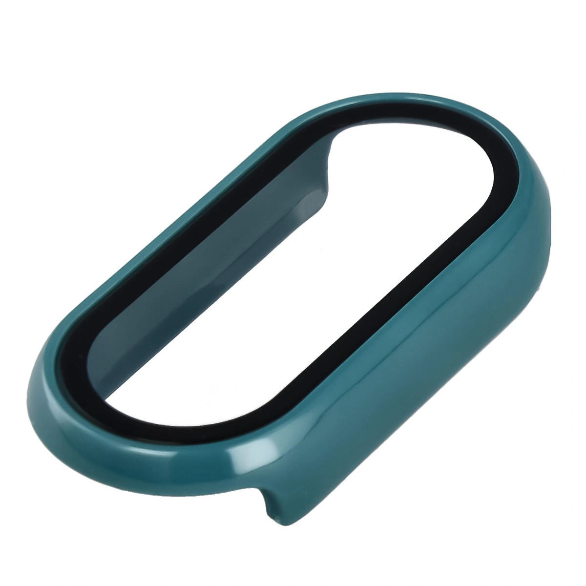 Schutzhülle mit Glas für Xiaomi Smart Band 10, Bizon Case Watch Adamo, Dunkelgrün