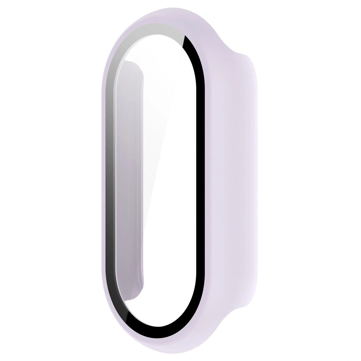 Schutzhülle mit Glas für Xiaomi Smart Band 10, Bizon Case Watch Adamo, Hellviolett