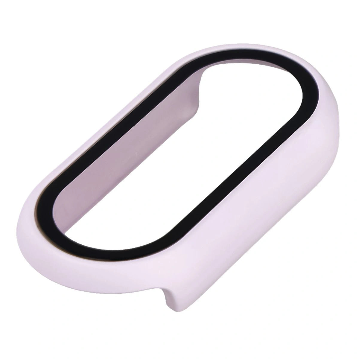 Schutzhülle mit Glas für Xiaomi Smart Band 10, Bizon Case Watch Adamo, Hellviolett