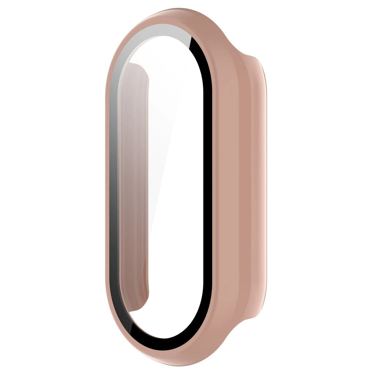 Schutzhülle mit Glas für Xiaomi Smart Band 10, Bizon Case Watch Adamo, Rosa