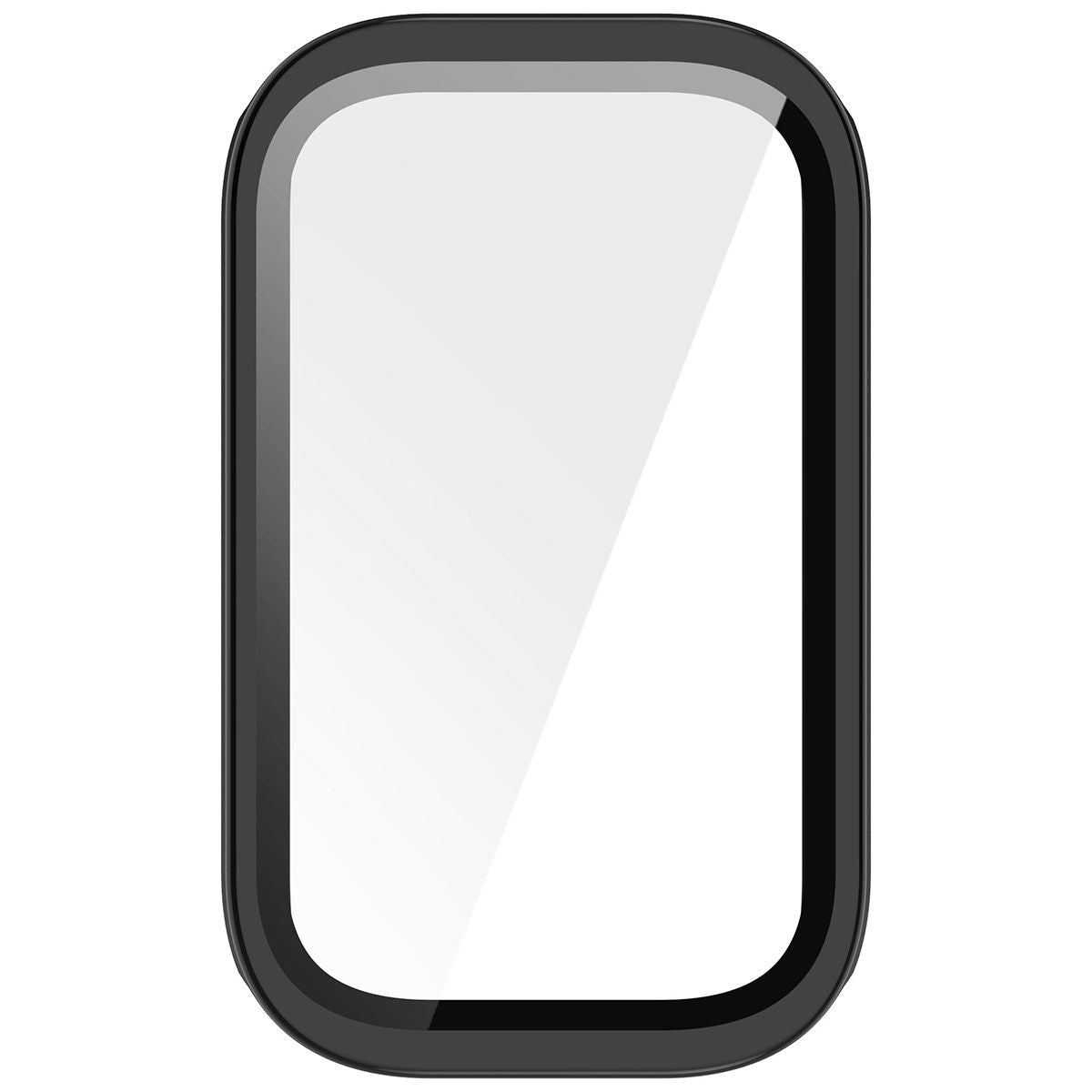 Schutzhülle mit Glas für Xiaomi Smart Band 9 Active / Redmi Band 3, Bizon Case+Glass Watch, Schwarz