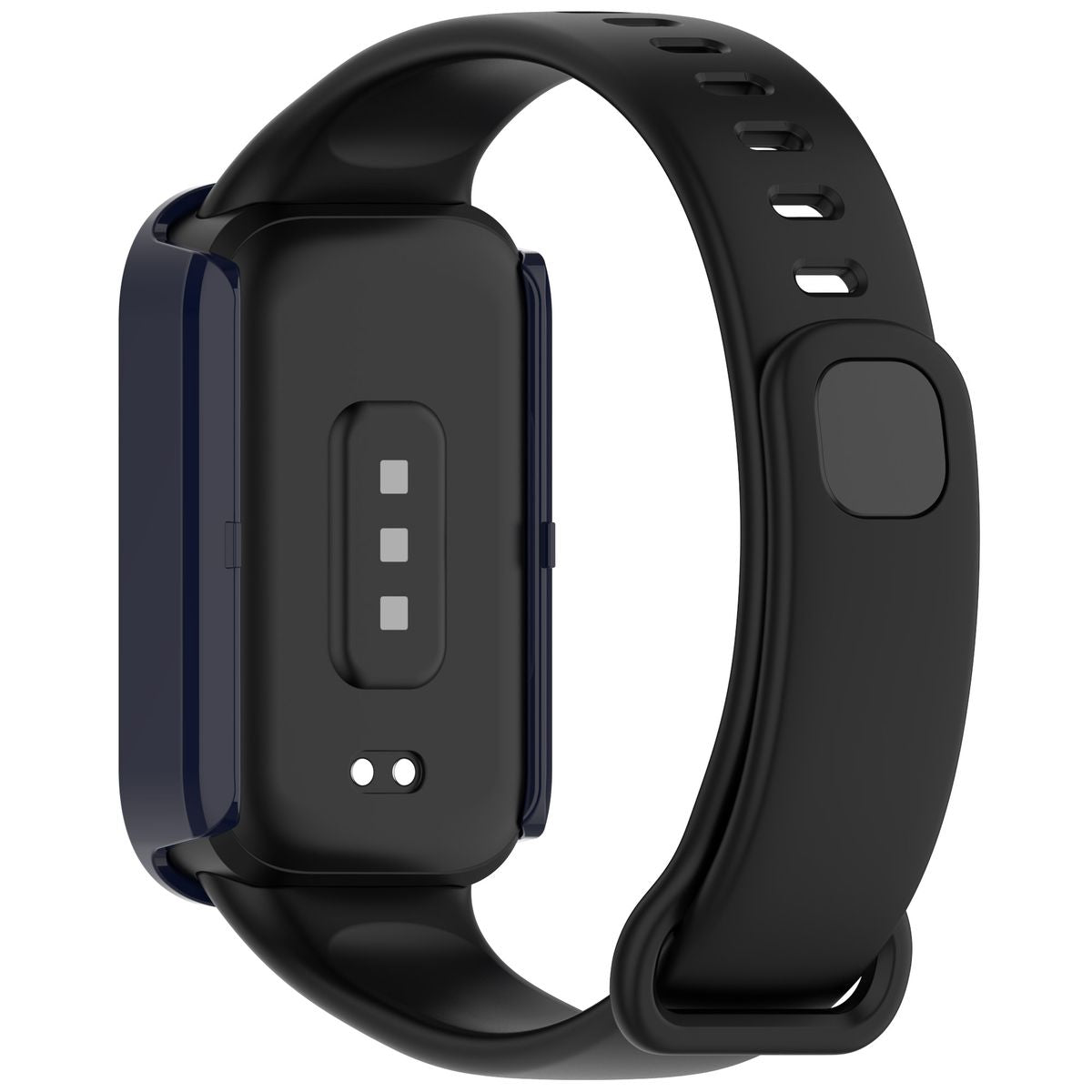 Schutzhülle mit Glas für Xiaomi Smart Band 9 Active / Redmi Band 3, Bizon Case+Glass Watch, Blau