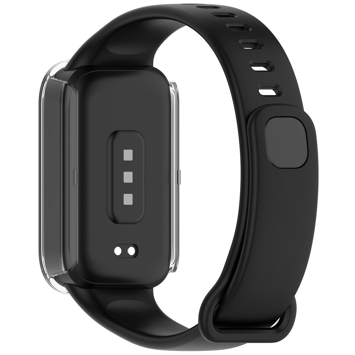 Schutzhülle mit Glas für Xiaomi Smart Band 9 Active / Redmi Band 3, Bizon Case+Glass Watch, Transparent