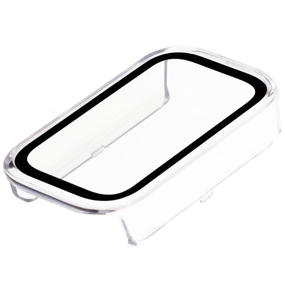 Schutzhülle mit Glas für Xiaomi Smart Band 9 Active / Redmi Band 3, Bizon Case+Glass Watch, Transparent