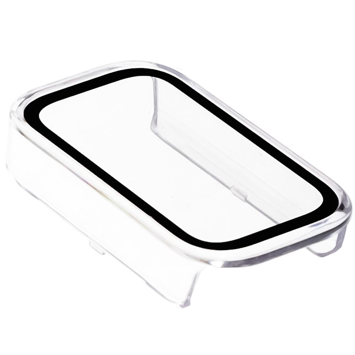Schutzhülle mit Glas für Xiaomi Smart Band 9 Active / Redmi Band 3, Bizon Case+Glass Watch, Transparent