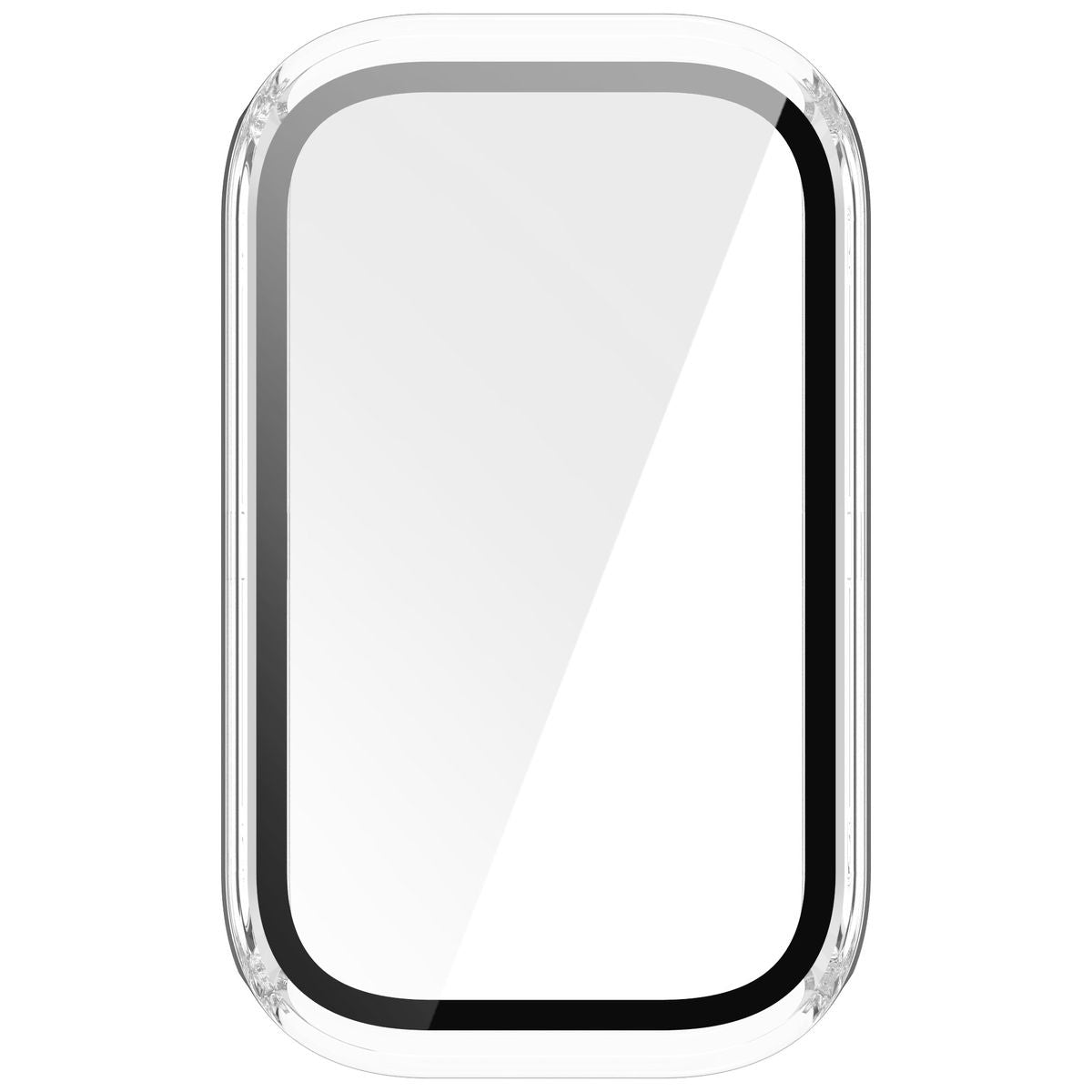Schutzhülle mit Glas für Xiaomi Smart Band 9 Active / Redmi Band 3, Bizon Case+Glass Watch, Transparent