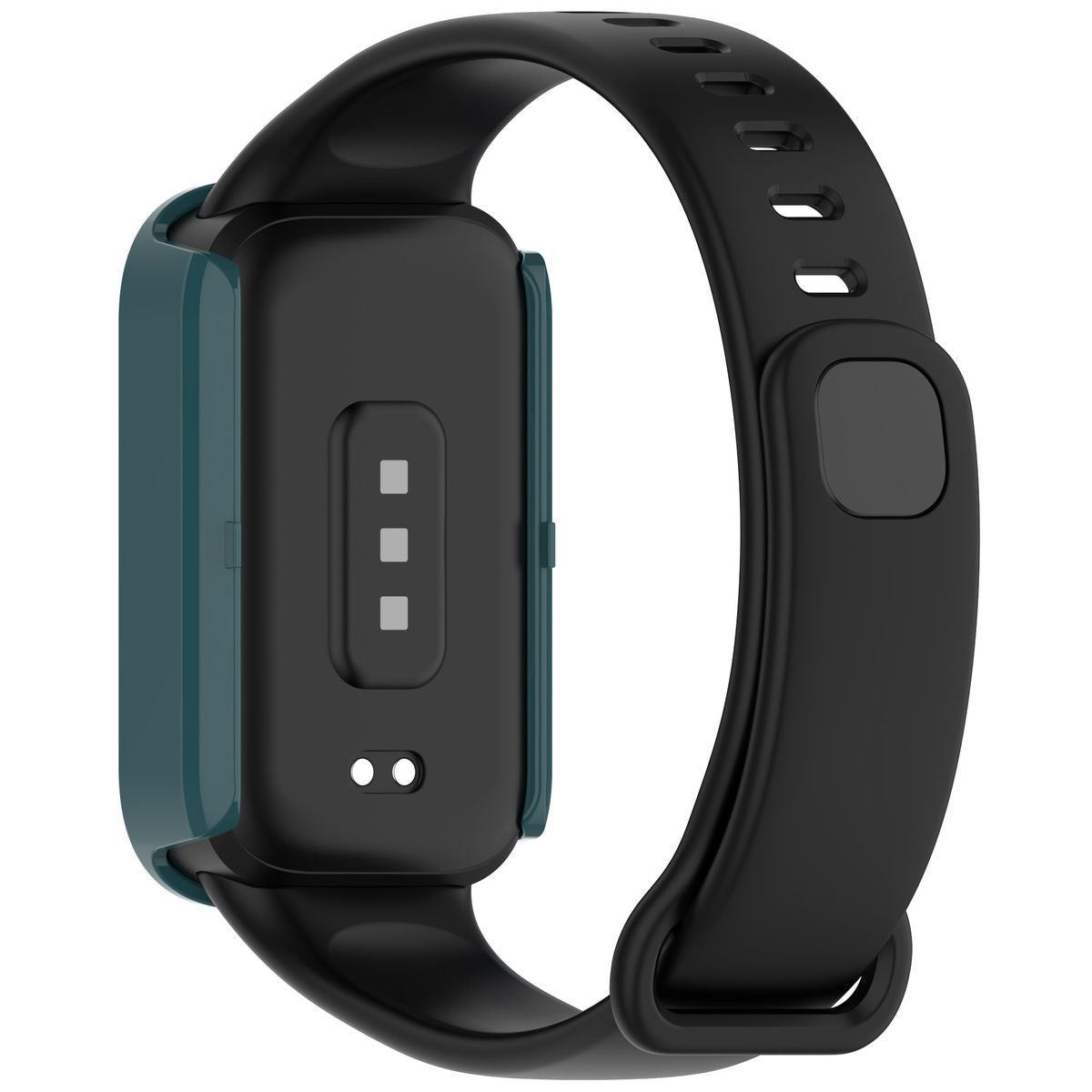 Schutzhülle mit Glas für Xiaomi Mi Smart Band 9 Active / Redmi Band 3, Bizon Case+Glass Watch, Grün