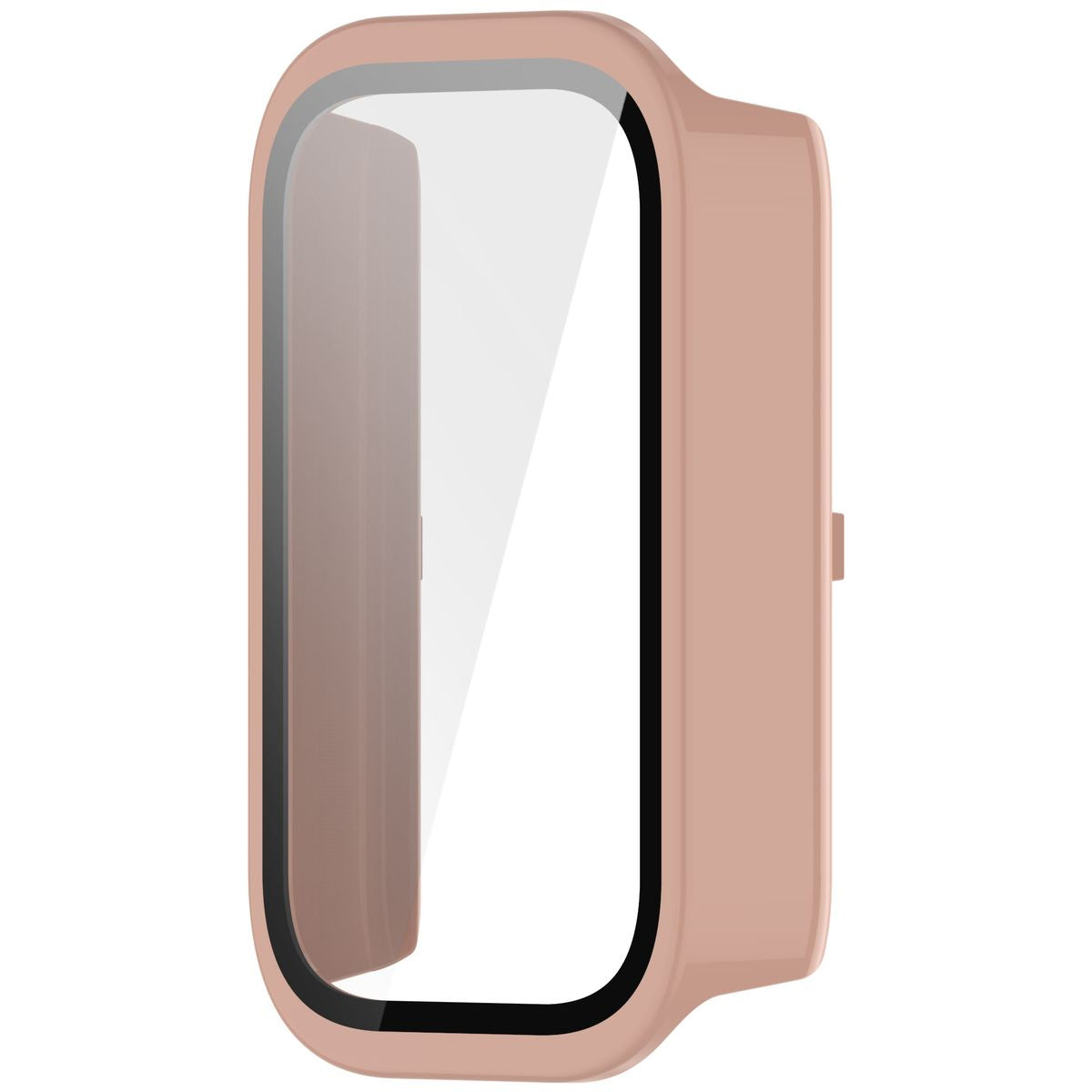 Schutzhülle mit Glas für Xiaomi Smart Band 9 Active / Redmi Smart Band 3, Bizon Case+Glass Watch, Rosa