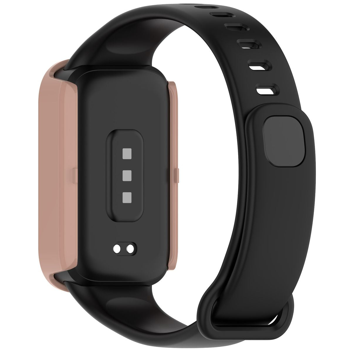Schutzhülle mit Glas für Xiaomi Smart Band 9 Active / Redmi Smart Band 3, Bizon Case+Glass Watch, Rosa