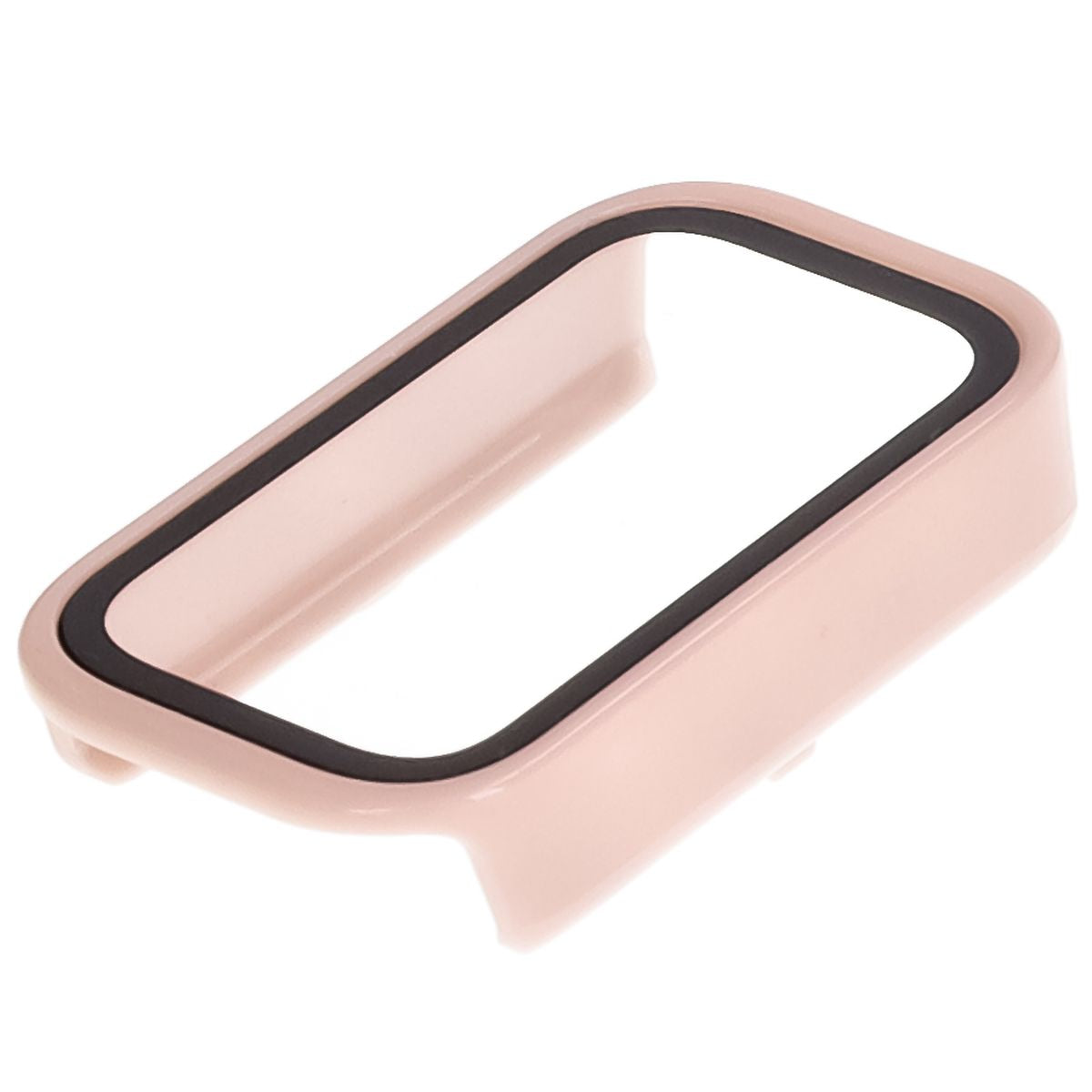 Schutzhülle mit Glas für Xiaomi Smart Band 9 Active / Redmi Smart Band 3, Bizon Case+Glass Watch, Rosa