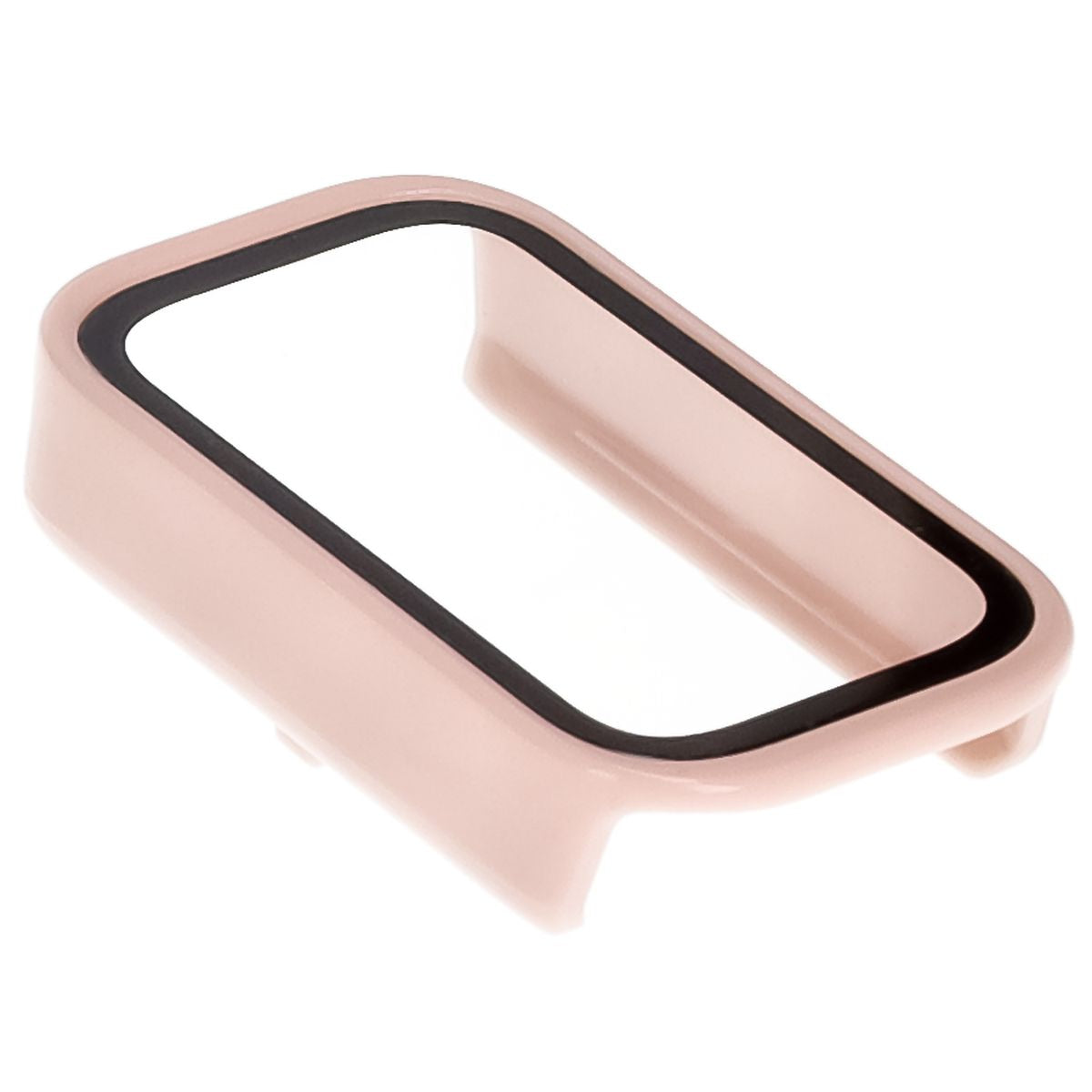 Schutzhülle mit Glas für Xiaomi Smart Band 9 Active / Redmi Smart Band 3, Bizon Case+Glass Watch, Rosa