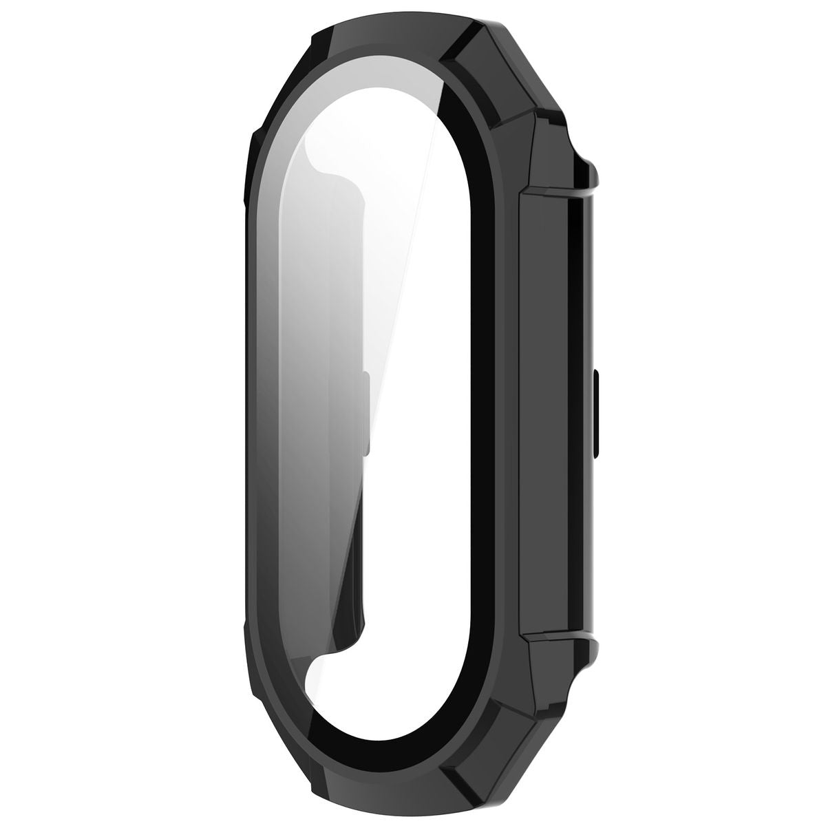 Schutzhülle mit Glas für Xiaomi Smart Band 9, Bizon Case Watch Adamo, Schwarz