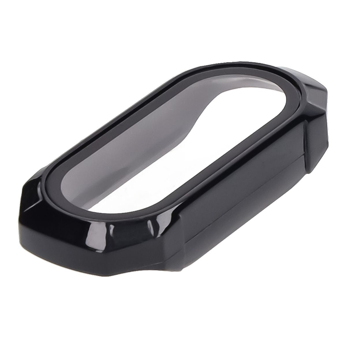 Schutzhülle mit Glas für Xiaomi Smart Band 9, Bizon Case Watch Adamo, Schwarz
