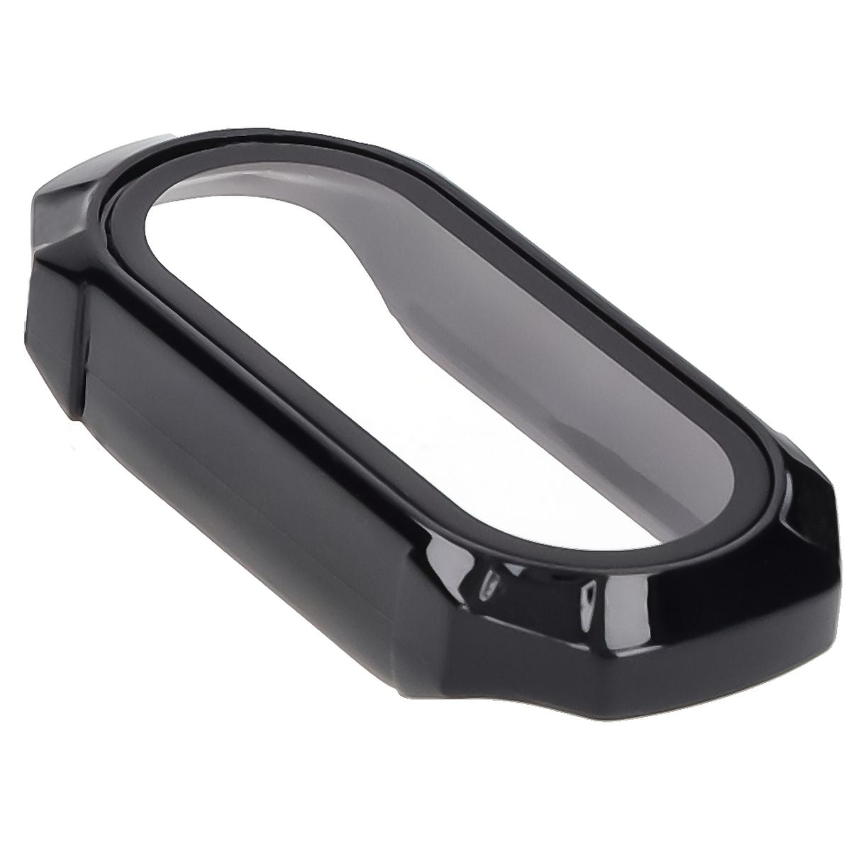 Schutzhülle mit Glas für Xiaomi Smart Band 9, Bizon Case Watch Adamo, Schwarz
