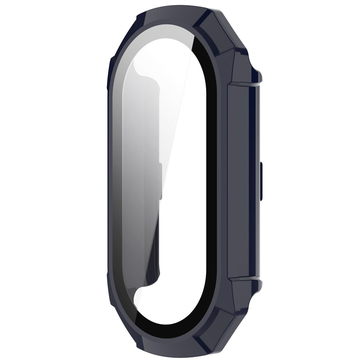 Schutzhülle mit Glas für Xiaomi Smart Band 9, Bizon Case Watch Adamo, Blau