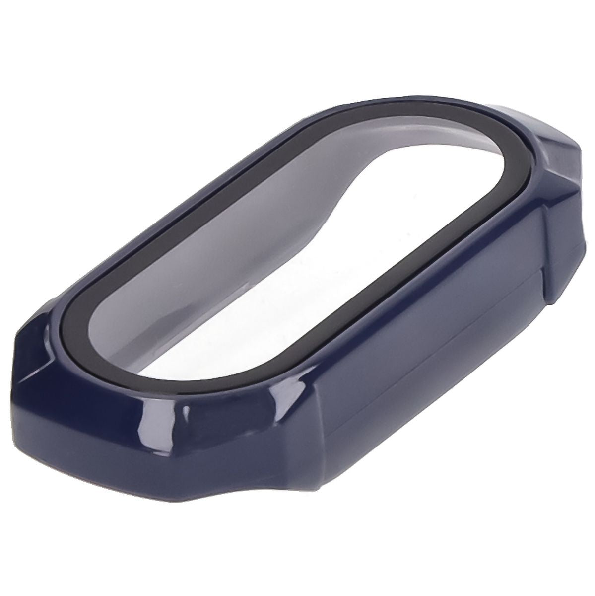 Schutzhülle mit Glas für Xiaomi Smart Band 9, Bizon Case Watch Adamo, Blau