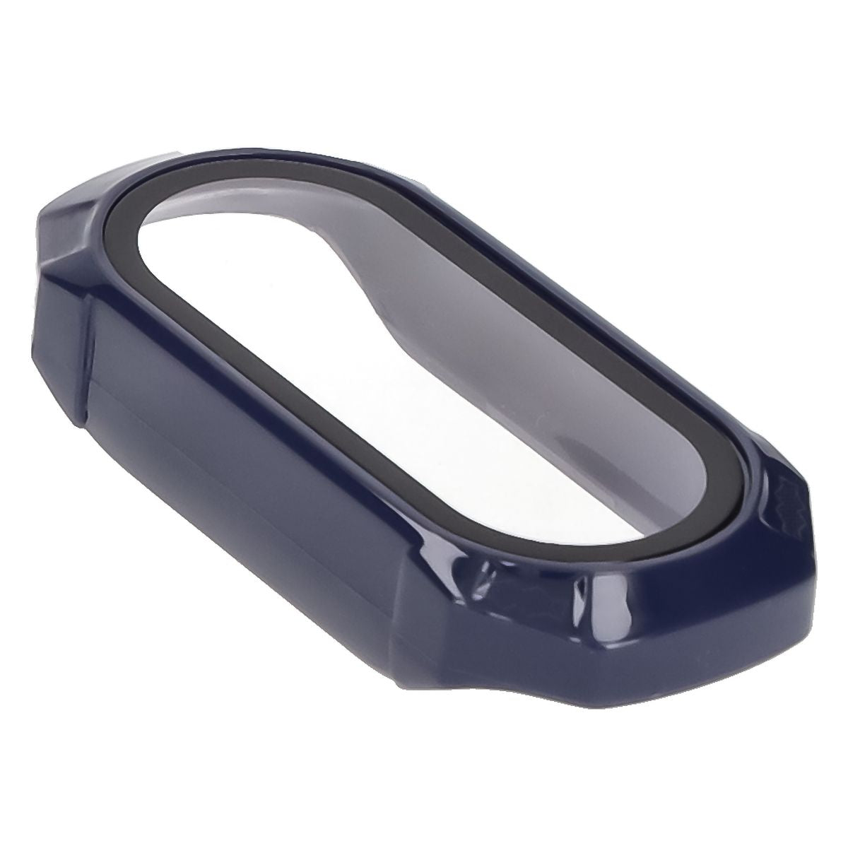 Schutzhülle mit Glas für Xiaomi Smart Band 9, Bizon Case Watch Adamo, Blau