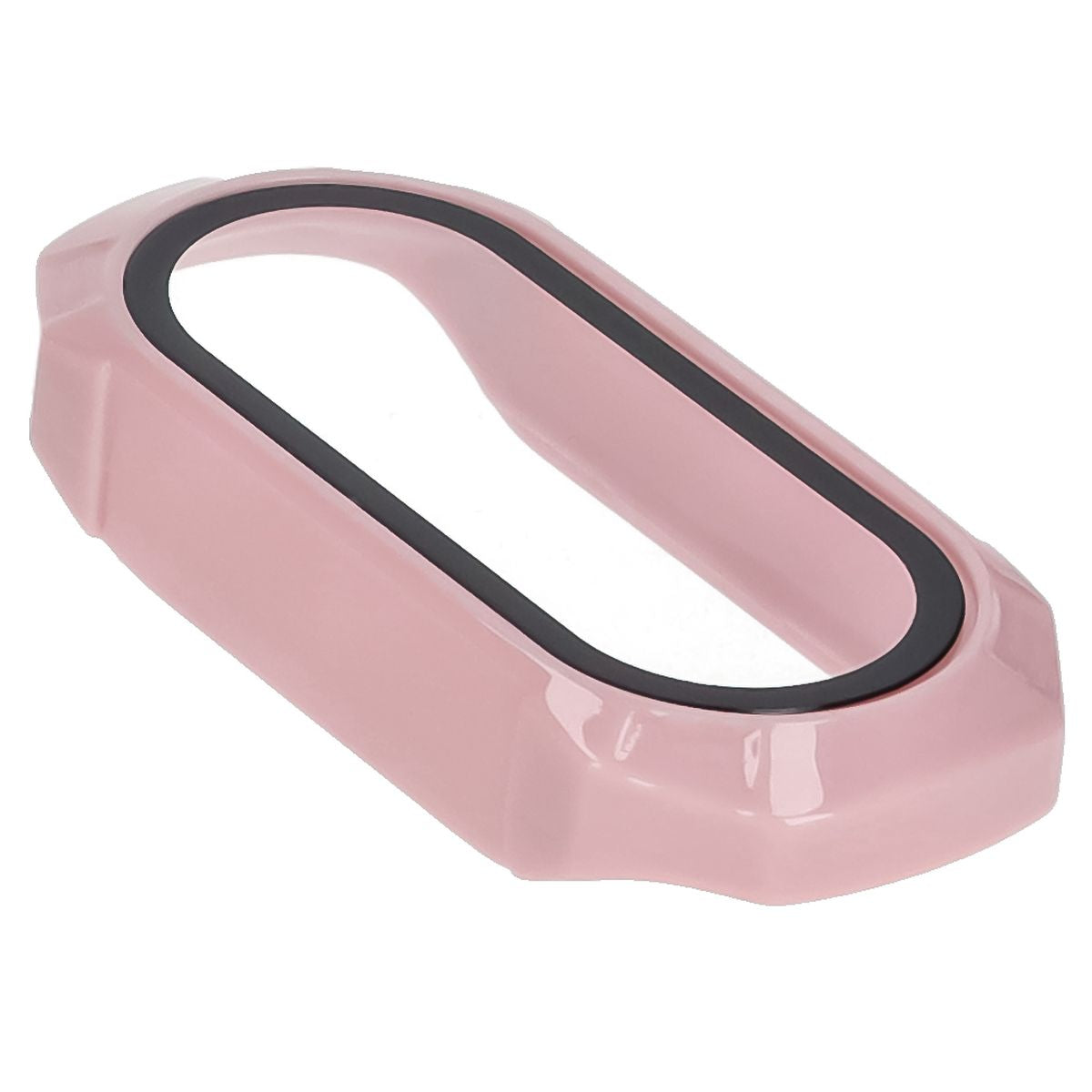 Schutzhülle mit Glas für Xiaomi Smart Band 9, Bizon Case Watch Adamo, Rosa