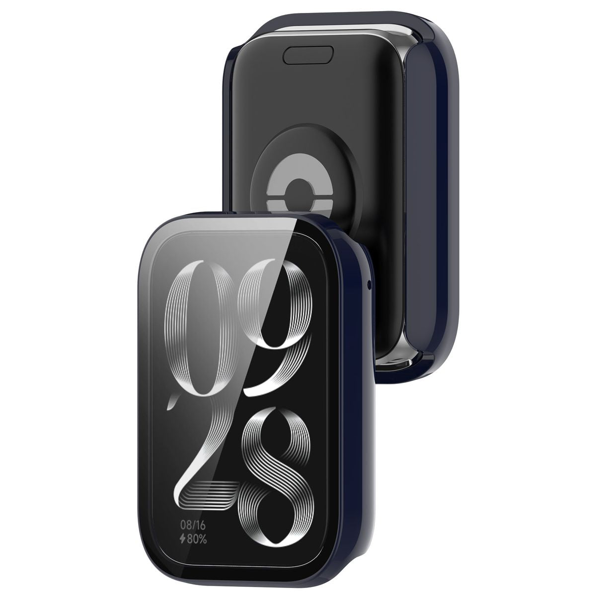 Schutzhülle mit Glas für Xiaomi Mi Smart Band 9 Pro, Bizon Case Watch Adamo, Blau