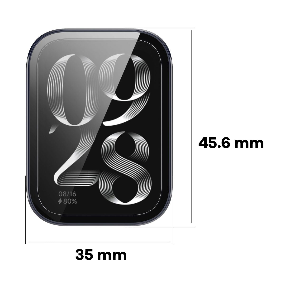 Schutzhülle mit Glas für Xiaomi Mi Smart Band 9 Pro, Bizon Case Watch Adamo, Blau
