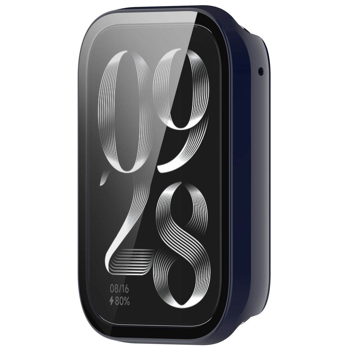 Schutzhülle mit Glas für Xiaomi Mi Smart Band 9 Pro, Bizon Case Watch Adamo, Blau