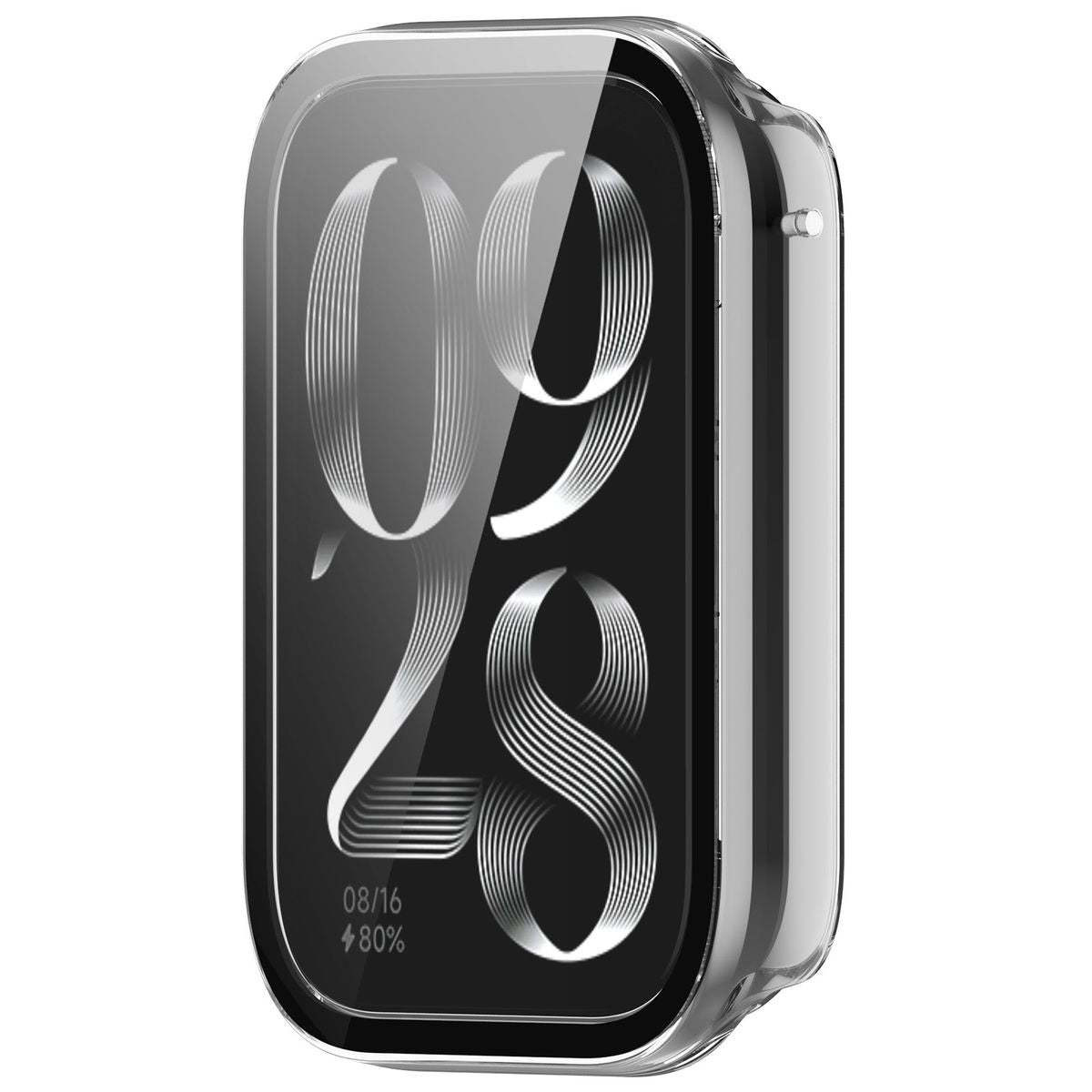 Schutzhülle mit Glas für Xiaomi Mi Smart Band 9 Pro, Bizon Case Watch Adamo, Transparent