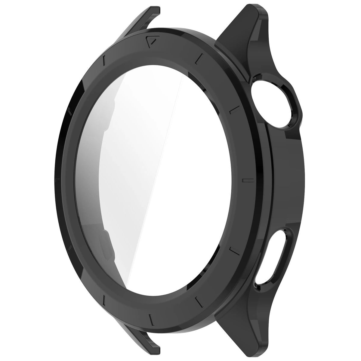 Schutzhülle mit Glas für Xiaomi Watch S4, Bizon Case+Glass Watch, Schwarz