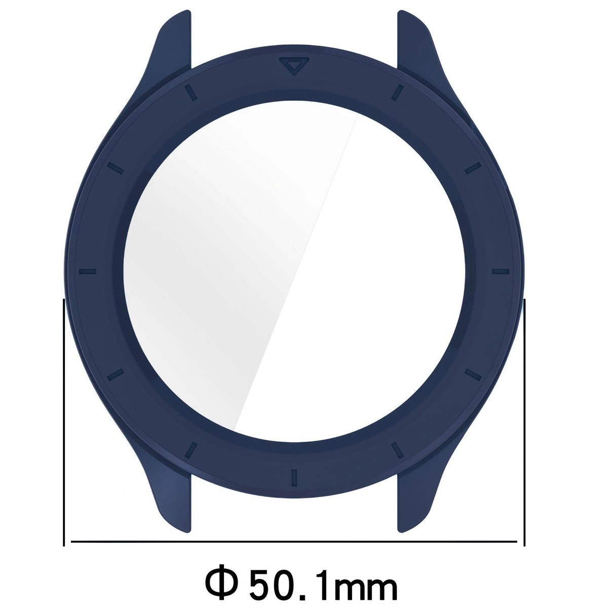 Schutzhülle mit Glas für Xiaomi Watch S4, Bizon Case+Glass Watch, Blau