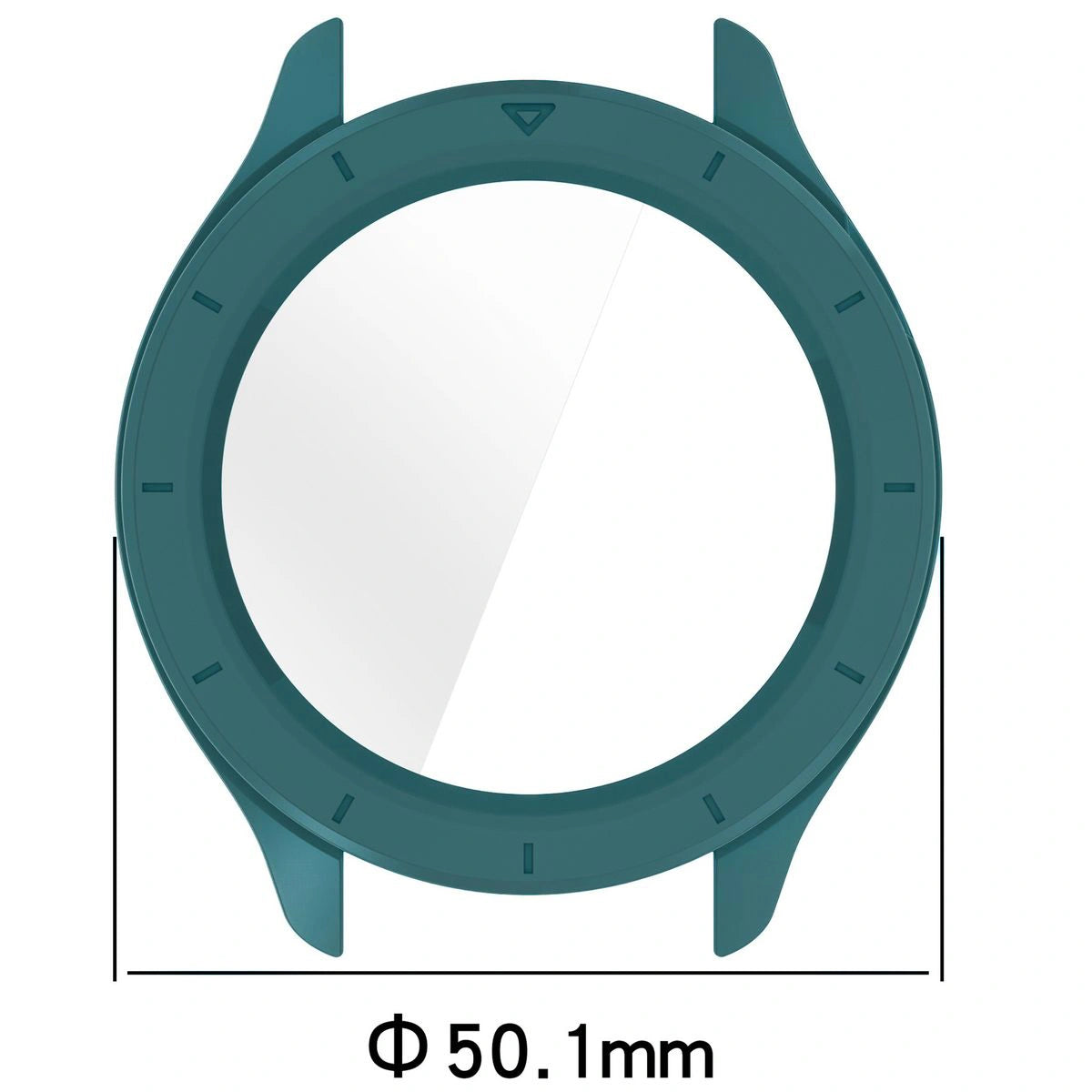 Schutzhülle mit Glas für Xiaomi Watch S4, Bizon Case+Glass Watch, Grün