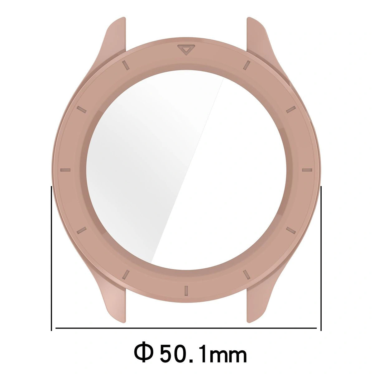 Schutzhülle mit Glas für Xiaomi Watch S4, Bizon Case+Glass Watch, Rosa