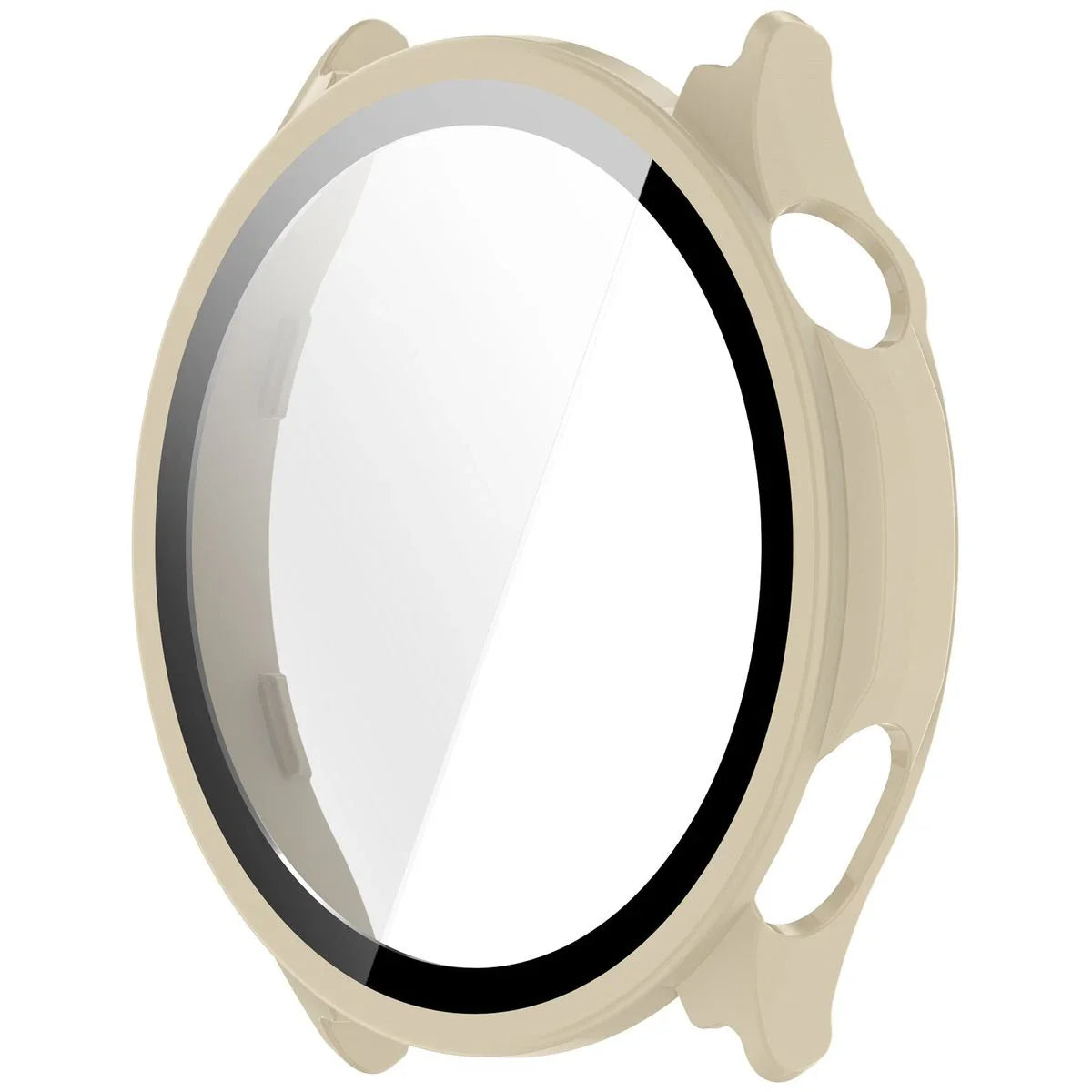 Schutzhülle mit Glas für OnePlus Watch Lite 45 mm / Oppo Watch S 45 mm, Bizon Case Watch Adamo, Beige