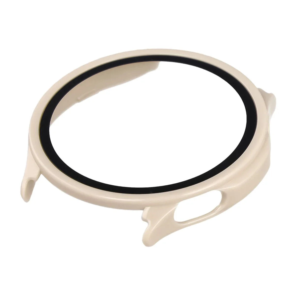 Schutzhülle mit Glas für OnePlus Watch Lite 45 mm / Oppo Watch S 45 mm, Bizon Case Watch Adamo, Beige