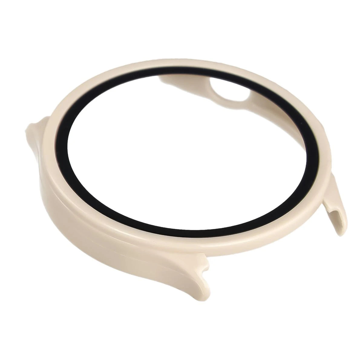 Schutzhülle mit Glas für OnePlus Watch Lite 45 mm / Oppo Watch S 45 mm, Bizon Case Watch Adamo, Beige